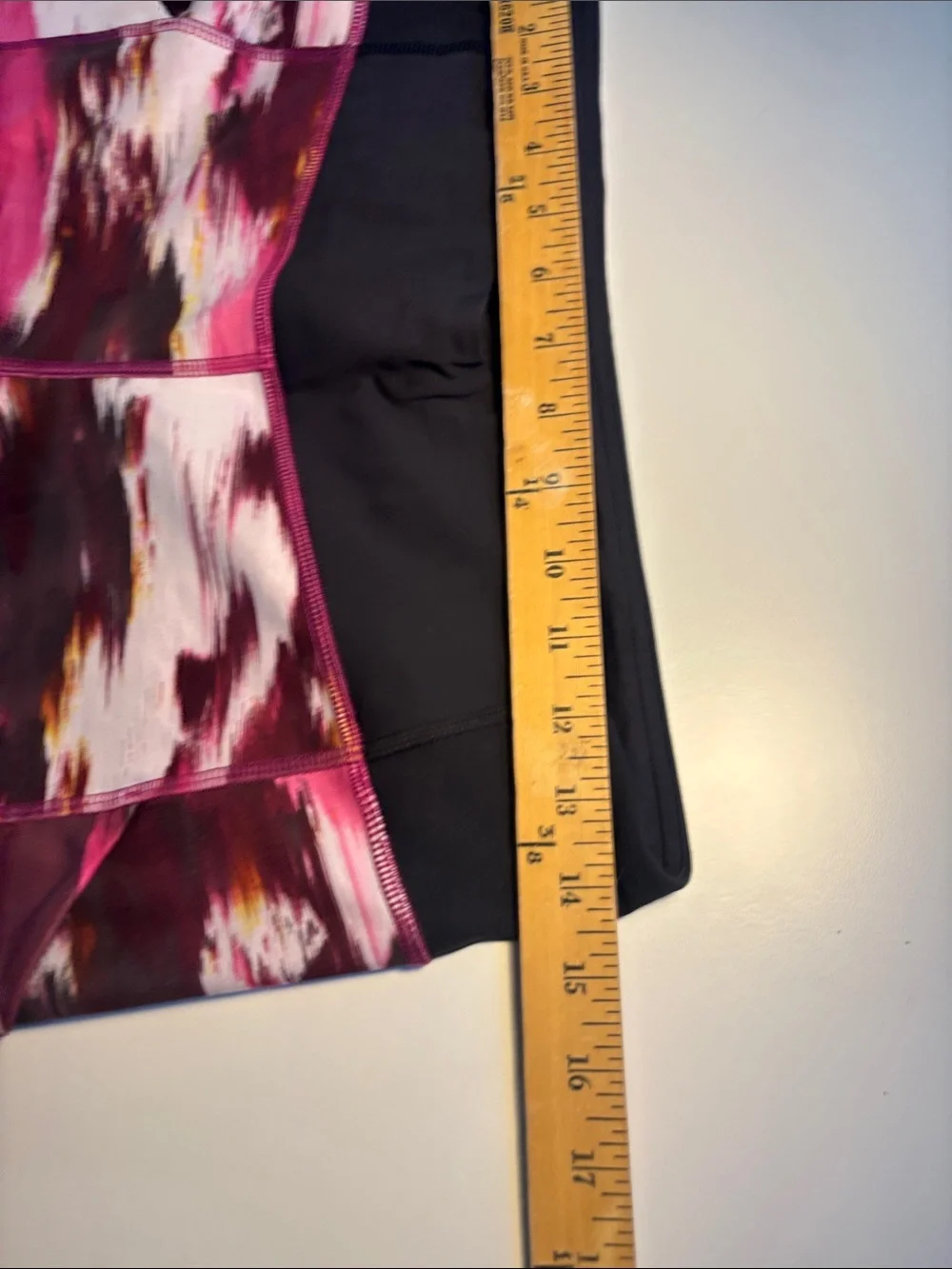 lululemon athletica Pink Multi-Print Leggings with Black Waistband -546sku